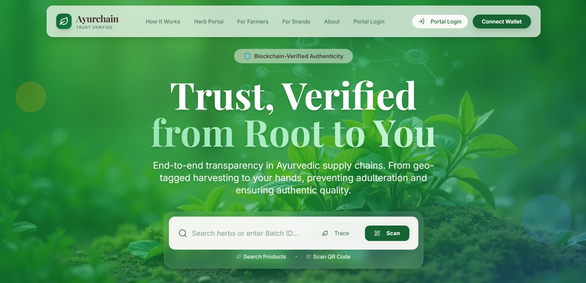 Ayurchain - Blockchain-based authentication and traceability system